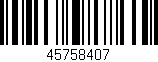 Código de barras (EAN, GTIN, SKU, ISBN): '45758407'