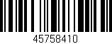 Código de barras (EAN, GTIN, SKU, ISBN): '45758410'