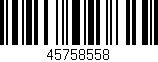 Código de barras (EAN, GTIN, SKU, ISBN): '45758558'