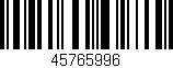 Código de barras (EAN, GTIN, SKU, ISBN): '45765996'