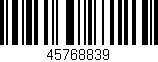Código de barras (EAN, GTIN, SKU, ISBN): '45768839'