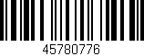 Código de barras (EAN, GTIN, SKU, ISBN): '45780776'