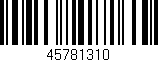 Código de barras (EAN, GTIN, SKU, ISBN): '45781310'