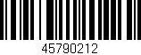Código de barras (EAN, GTIN, SKU, ISBN): '45790212'