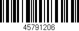 Código de barras (EAN, GTIN, SKU, ISBN): '45791206'