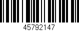 Código de barras (EAN, GTIN, SKU, ISBN): '45792147'