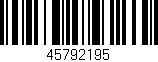 Código de barras (EAN, GTIN, SKU, ISBN): '45792195'