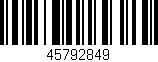 Código de barras (EAN, GTIN, SKU, ISBN): '45792849'