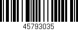 Código de barras (EAN, GTIN, SKU, ISBN): '45793035'