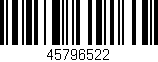 Código de barras (EAN, GTIN, SKU, ISBN): '45796522'