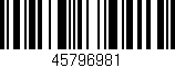 Código de barras (EAN, GTIN, SKU, ISBN): '45796981'