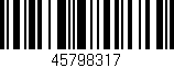 Código de barras (EAN, GTIN, SKU, ISBN): '45798317'