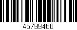 Código de barras (EAN, GTIN, SKU, ISBN): '45799460'