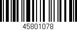 Código de barras (EAN, GTIN, SKU, ISBN): '45801078'