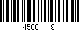 Código de barras (EAN, GTIN, SKU, ISBN): '45801119'