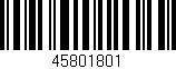 Código de barras (EAN, GTIN, SKU, ISBN): '45801801'
