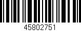 Código de barras (EAN, GTIN, SKU, ISBN): '45802751'