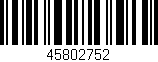 Código de barras (EAN, GTIN, SKU, ISBN): '45802752'