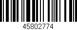 Código de barras (EAN, GTIN, SKU, ISBN): '45802774'