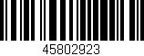 Código de barras (EAN, GTIN, SKU, ISBN): '45802923'