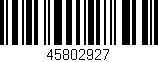 Código de barras (EAN, GTIN, SKU, ISBN): '45802927'