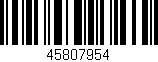 Código de barras (EAN, GTIN, SKU, ISBN): '45807954'
