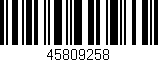 Código de barras (EAN, GTIN, SKU, ISBN): '45809258'