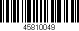 Código de barras (EAN, GTIN, SKU, ISBN): '45810049'
