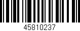 Código de barras (EAN, GTIN, SKU, ISBN): '45810237'