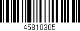 Código de barras (EAN, GTIN, SKU, ISBN): '45810305'