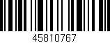 Código de barras (EAN, GTIN, SKU, ISBN): '45810767'