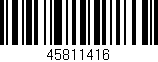 Código de barras (EAN, GTIN, SKU, ISBN): '45811416'
