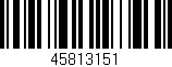Código de barras (EAN, GTIN, SKU, ISBN): '45813151'