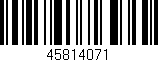 Código de barras (EAN, GTIN, SKU, ISBN): '45814071'