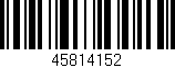 Código de barras (EAN, GTIN, SKU, ISBN): '45814152'