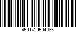Código de barras (EAN, GTIN, SKU, ISBN): '4581420504065'