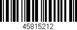 Código de barras (EAN, GTIN, SKU, ISBN): '45815212'