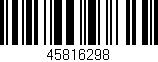 Código de barras (EAN, GTIN, SKU, ISBN): '45816298'