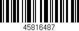 Código de barras (EAN, GTIN, SKU, ISBN): '45816487'