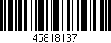 Código de barras (EAN, GTIN, SKU, ISBN): '45818137'