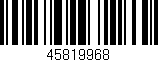 Código de barras (EAN, GTIN, SKU, ISBN): '45819968'