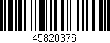 Código de barras (EAN, GTIN, SKU, ISBN): '45820376'
