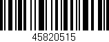 Código de barras (EAN, GTIN, SKU, ISBN): '45820515'