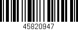 Código de barras (EAN, GTIN, SKU, ISBN): '45820947'