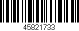 Código de barras (EAN, GTIN, SKU, ISBN): '45821733'