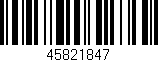Código de barras (EAN, GTIN, SKU, ISBN): '45821847'
