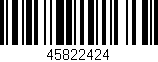 Código de barras (EAN, GTIN, SKU, ISBN): '45822424'