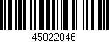 Código de barras (EAN, GTIN, SKU, ISBN): '45822846'