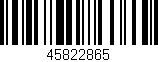 Código de barras (EAN, GTIN, SKU, ISBN): '45822865'