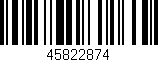 Código de barras (EAN, GTIN, SKU, ISBN): '45822874'